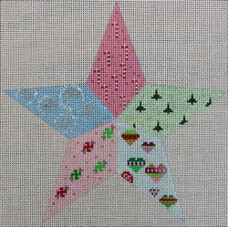 Star Ornament - Calico