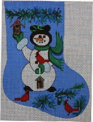 Snowman Birds Sock