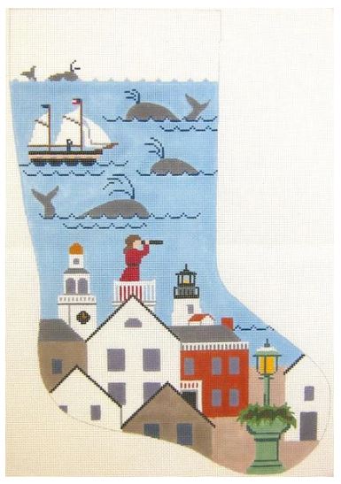 Nantucket Lady Christmas Stocking