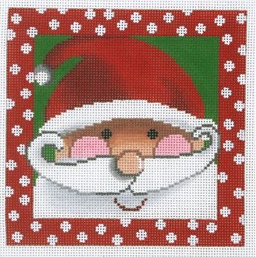 Santa with Rosy Cheeks - Dots