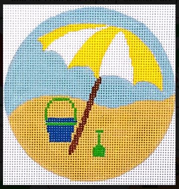 Yellow Umbrella Coaster/Ornament