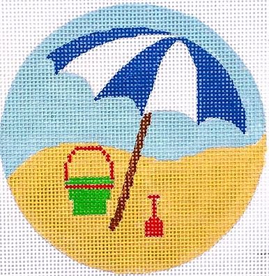 Blue Umbrella Coaster/Ornament