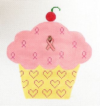 Pink Ribbon Cupcake