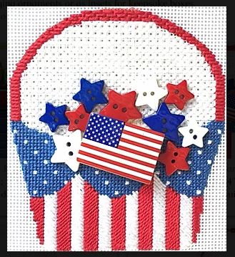 July 4th Stars and Flag Basket