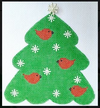 Red Birds Christmas Tree