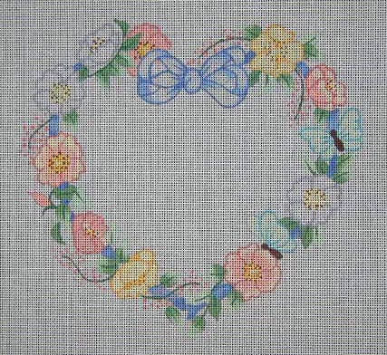 Flowers/Ribbon Heart Announcement