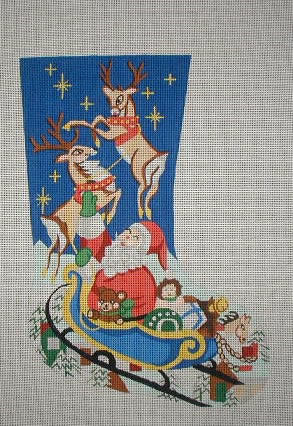 Santa Sleigh Stocking