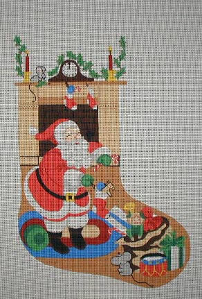 Santa/Fireplace Stocking