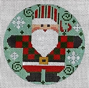 Santa Round - Checkered Coat Red and Green
