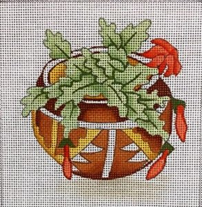 Copper and Yellow Pot w/Succulent 