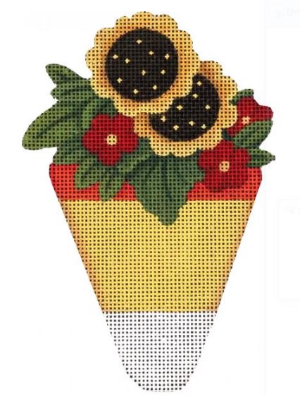 Candy Corn w/Sunflowers