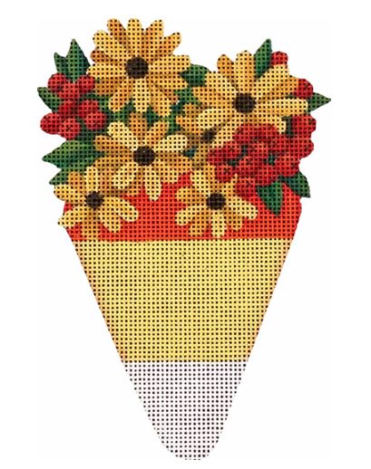 Candy Corn w/Daisies