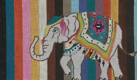 Elephant on Stripes