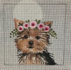 Yorkie w/Floral Crown