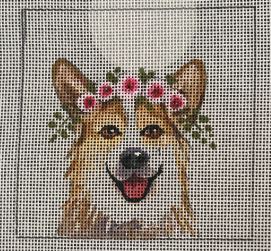 Corgi w/Floral Crown