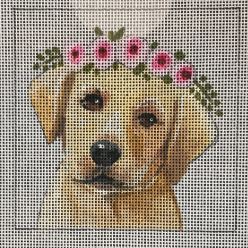 Yellow Lab w/Floral Crown