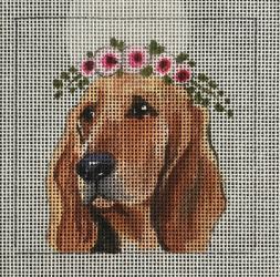 Bloodhound w/Floral Crown