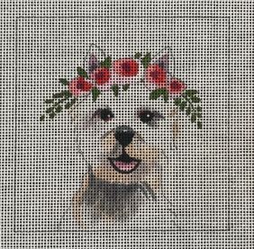 Westie w/Floral Crown