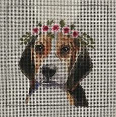 Beagle w/Floral Crown