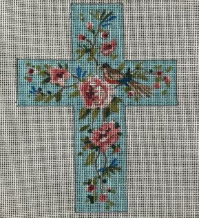 Floral w/Bird Cross