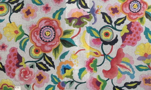Large White Floral Panel