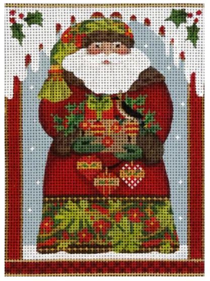 Forest Santa Ornament
