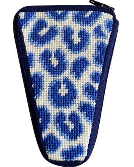 Navy Leopard - Stitch and Zip  