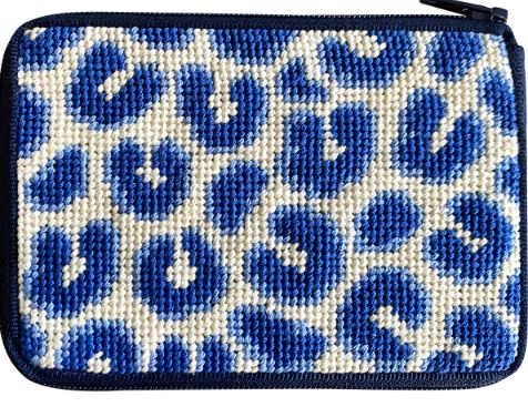 Navy Leopard - Stitch and Zip  