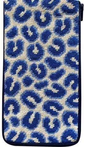 Navy Leopard - Stitch and Zip  
