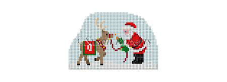 Santa Village - Santa Feeding Rudolph