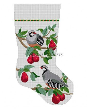Partridge in Red Bartlett Pear Tree Stocking