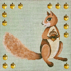 Squirrel w/Nut Border