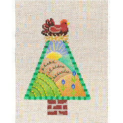 Hen in Nest on Tree Top
