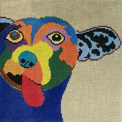 Dog - Walk ?? on Tan  - 8x8