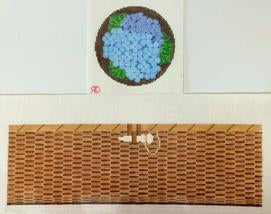 Purse - Nantucket Basket w/Hydrangea Lid (2 part) 