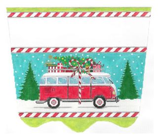 Merry Chist-bus Stocking Cuff
