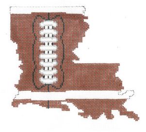 Football State Shaped - Louisiana