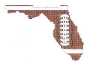 Football State Shaped - Florida