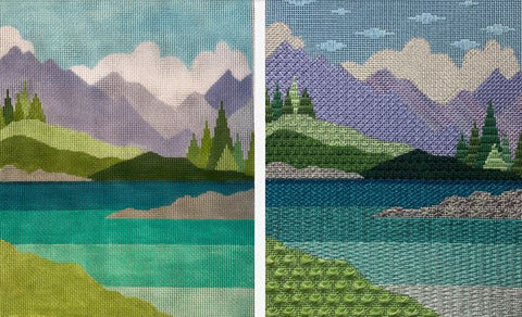 Mountain Graphic Landscape Stitch Guide