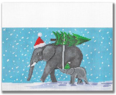 Stocking Cuff - Elephants 