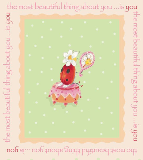 Lady Bug On Pink Cushion
