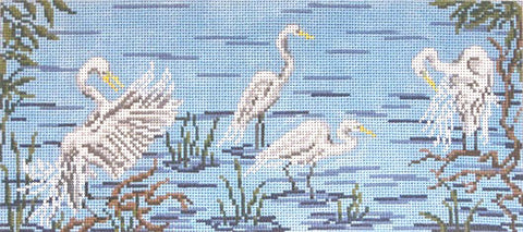 Egrets on Water