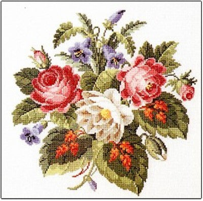 Roses & Red Leaves