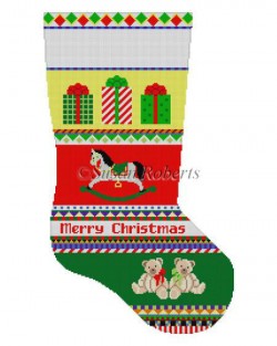 Bold Stripe Rocking Horse Stocking