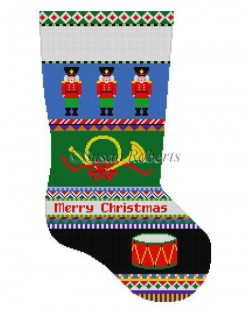 Bold Stripe Nutcracker Stocking