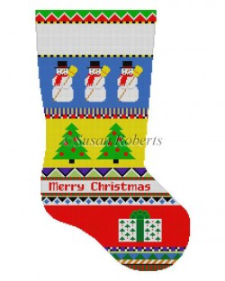 Bold Stripe Snowman Stocking