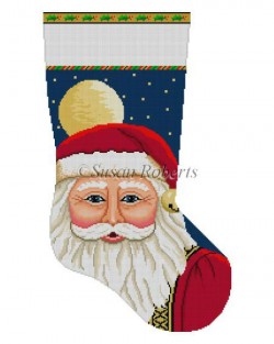 Santa Face w/Moon Stocking
