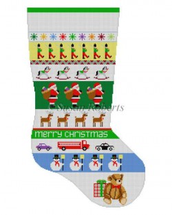 Santa Stripe Stocking