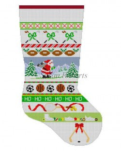 Sports Equipment Stripe Stocking