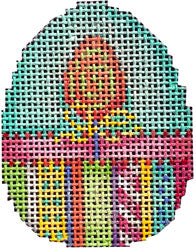 Peach Egg/Hoppy Stripes Mini Egg  
